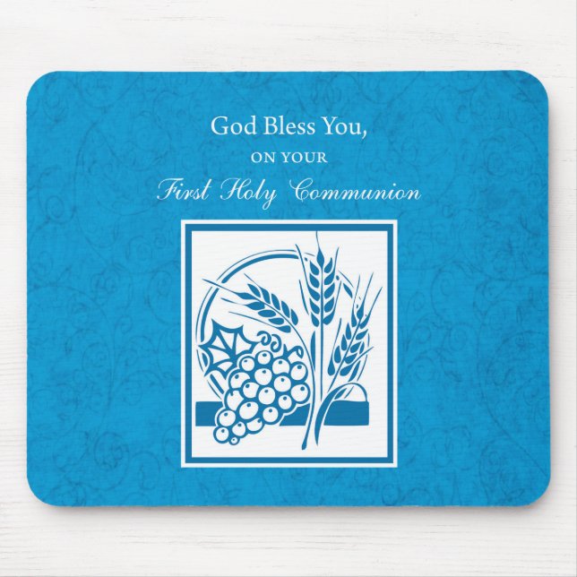 Erste Kommune, Weizen, Trauben blau Mousepad (Vorne)