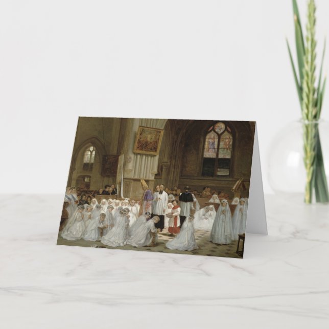Erste Kommunion, 1867 Karte (Vorderseite)