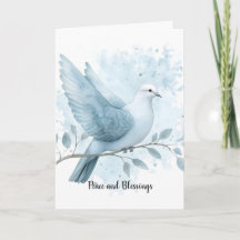 Erste Kommunion Glückwünsche Taube Blau