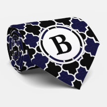 Erste Krawatte für Navy Blue und Black Custom Mono