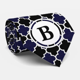 Erste Krawatte für Navy Blue und Black Custom Mono