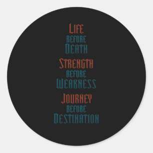 Erste L-Ritter-Radialvariante 1 Runder Aufkleber