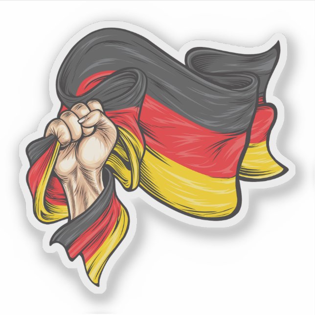Erste Landesflagge des T - Shirt Deutschland Aufkleber (Vorderseite)