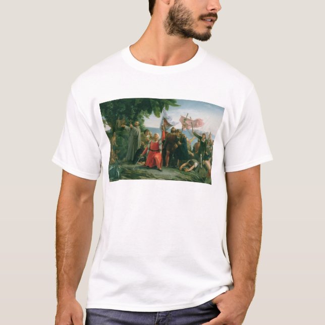 Erste Landung von Christoph Kolumbus herein T-Shirt (Vorderseite)
