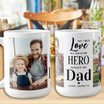 Erste Liebe Forever Hero Personalisiert 2 Foto Vat Kaffeetasse<br><div class="desc">Überraschen Sie Papa diesen Tag mit einer personalisierten Kaffee-Tasse von 2 Foto. "Meine erste Liebe, Mein ewiger Held, Immer mein Vater" Personalisieren Sie diese Papa-Tasse mit Lieblings-Fotos, Nachrichten und Namen. Besuchen Sie unsere Kollektion für die Tagesgeschenke und die personalisierten Papa-Geschenke. COPYRIGHT © 2020 Judy Burrows, Black Dog Art - Alle...</div>