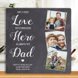 Erste Liebe Forever Hero Personalisiert 3 Foto Vat Fotoplatte<br><div class="desc">Überraschen Sie Papa diesen Tag mit einer personalisierten 3-Foto-Plakette. "Meine erste Liebe, Mein ewiger Held, Immer mein Vater" Personalisieren Sie diese Papa-Plakette mit Lieblings-Fotos, Nachrichten und Namen. Besuchen Sie unsere Kollektion für die Tagesgeschenke und die personalisierten Papa-Geschenke. COPYRIGHT © 2020 Judy Burrows, Black Dog Art - Alle Rechte vorbehalten. Bester...</div>