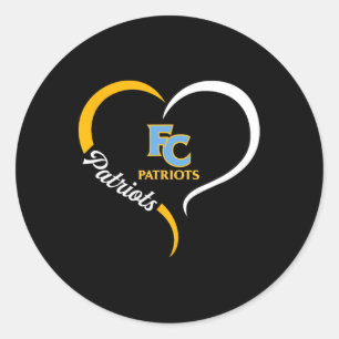Erste Logokombination für koloniale Patrioten Halb Runder Aufkleber