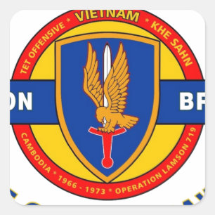ERSTE LUFTFAHRTBRIGADE-VIETNAM "GOLDEN HAWKS" QUADRATISCHER AUFKLEBER