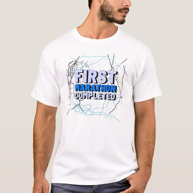 ERSTE MARATHON-STATION - Erster Marathon T-Shirt (Vorderseite)