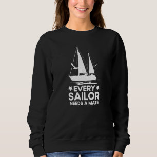 Erste Matte Sailor Segeln jeder Segler benötigt ei Sweatshirt