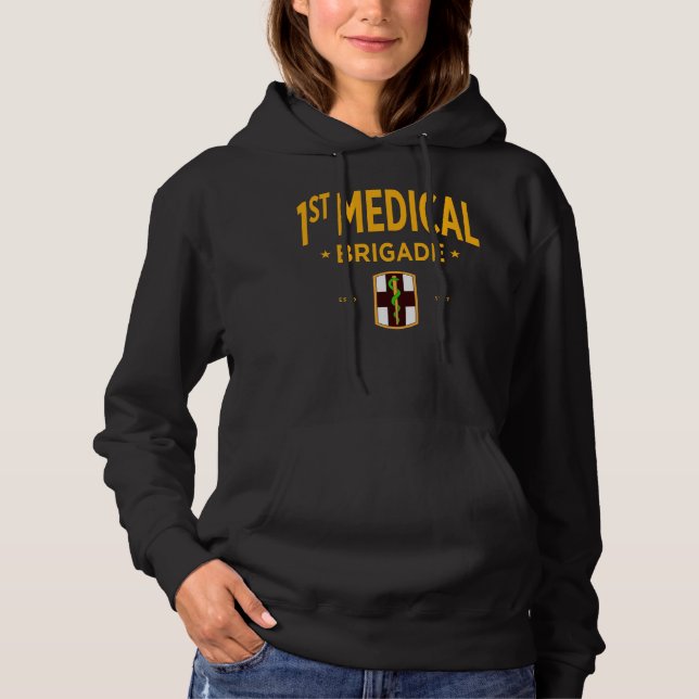 Erste medizinische Brigade - Militärische Frauen i Hoodie (Vorderseite)