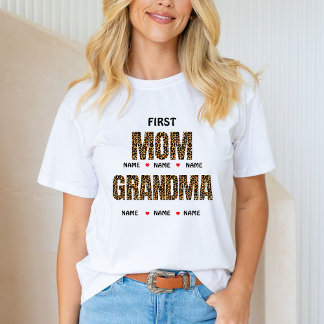 ERSTE MOM JETZT OMA Nana &kundenspezifische Enkel T-Shirt