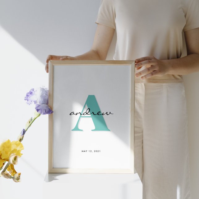 Erste Monogram Baby's Kinderzimmer Child's Room Poster (Von Creator hochgeladen)