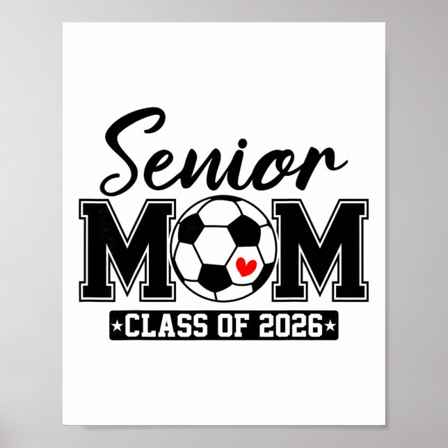Erste Mutter Cl Von 2026 Fußballmutter Abschluss _ Poster (Vorne)