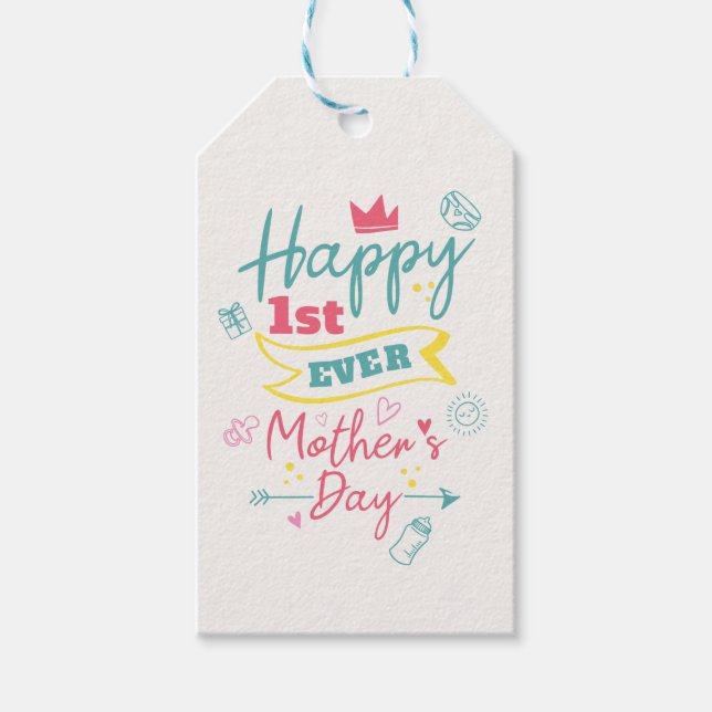 Erste Mütter Tag 1te Mama Niedlich Geschenkanhänger (Vorderseite)