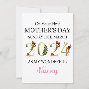 Erste Müttertagskarte als mein Kindermädchen, glüc Feiertagskarte