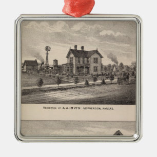 Erste Nationalbank, Kansas Silbernes Ornament