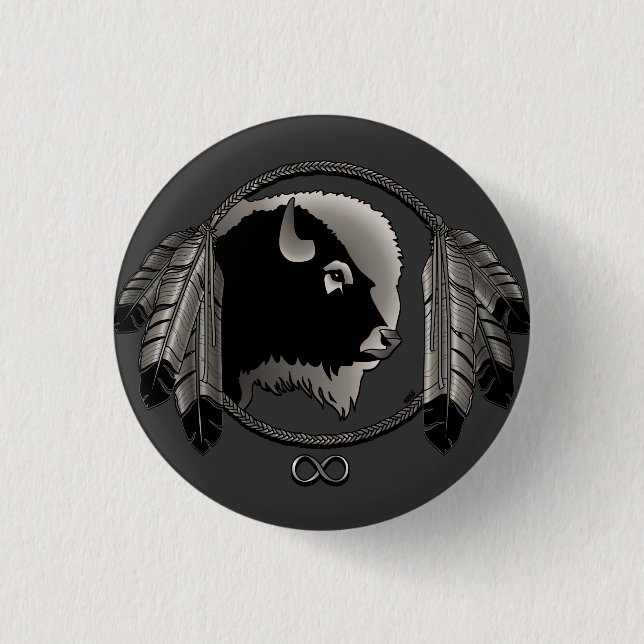 Erste Nationen Tasten Metis Geschenke & Wildlife A Button (Vorderseite)