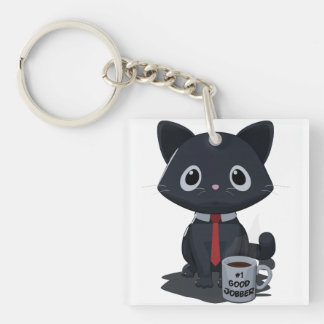 Erste Nummer Guter Jobber Kater Schlüsselanhänger