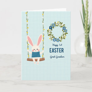 Erste Ostern Ur-Enkel Glückwunschkarte Karte
