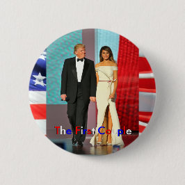Erste Paare Donald und Melania-Trumpf-Einweihung Button