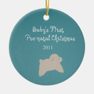 Erste Pre-Natal Weihnachten 2011 für Baby Keramikornament