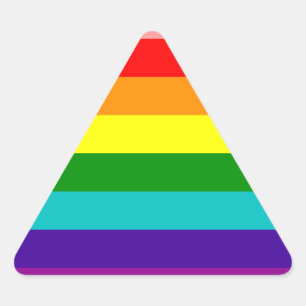 Erste Rainbow-Gay Pride-Flag Dreieckiger Aufkleber