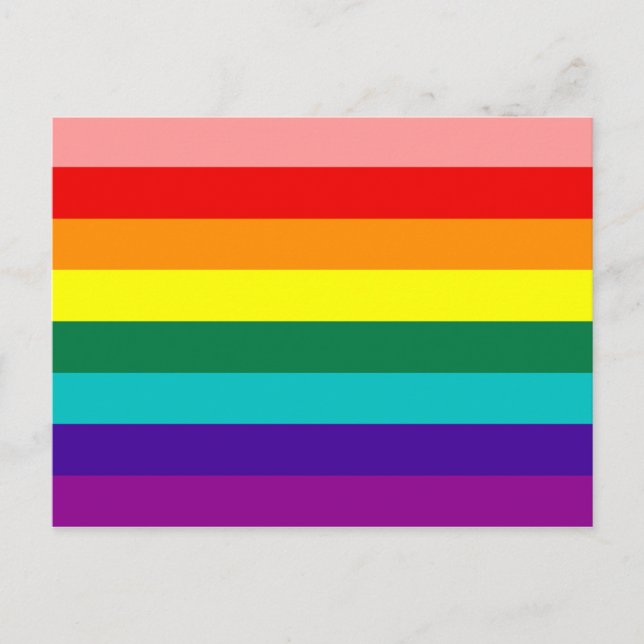 Erste Rainbow Gay Pride-Flag Postkarte (Vorderseite)