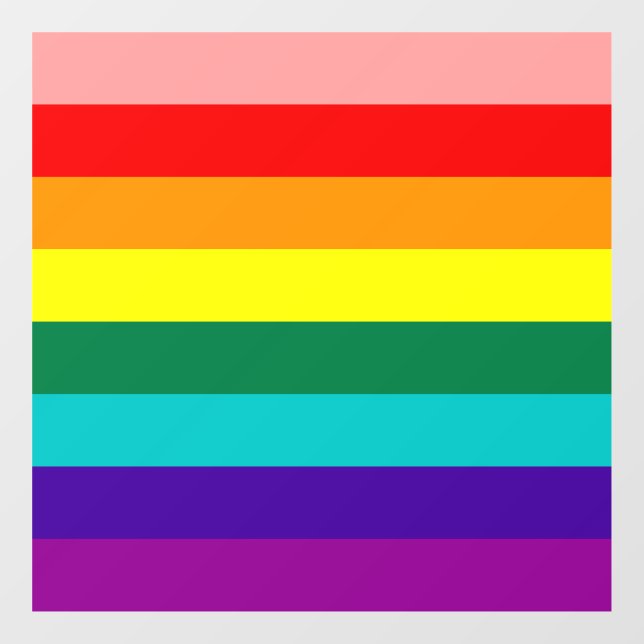 Erste Rainbow-Pride-Flagge Fensteraufkleber (Blatt)