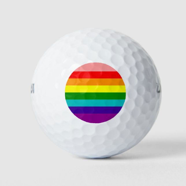 Erste Rainbow-Pride-Flagge Golfball (Vorderseite)