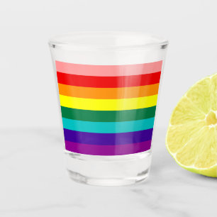 Erste Rainbow-Pride-Flagge Schnapsglas