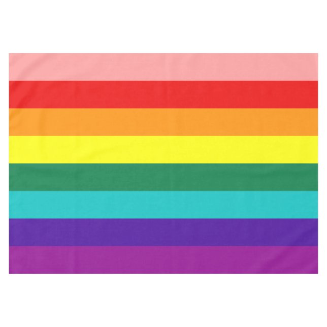 Erste Rainbow-Pride-Flagge Tischdecke (Vorderseite (Horizontal))