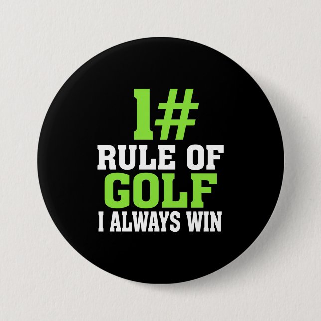 Erste Regel des Golfs Button (Vorderseite)