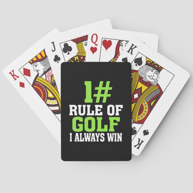 Erste Regel des Golfs Spielkarten (Rückseite)