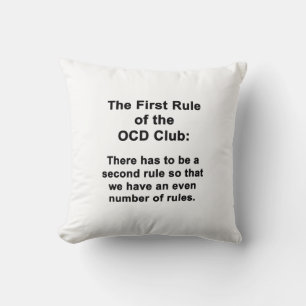 Erste Regel des OCD-Clubs Kissen