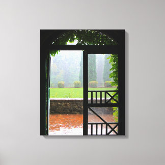 Erste Regen, Ivy und Brick Wrapped Canvas Leinwanddruck