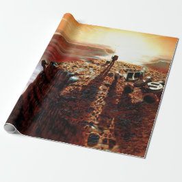 Erste Reise der NASA zum künstlerischen Konzept de Geschenkpapier