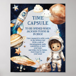 Erste Reise des Astronauten um die Sun Time Kapsel Poster