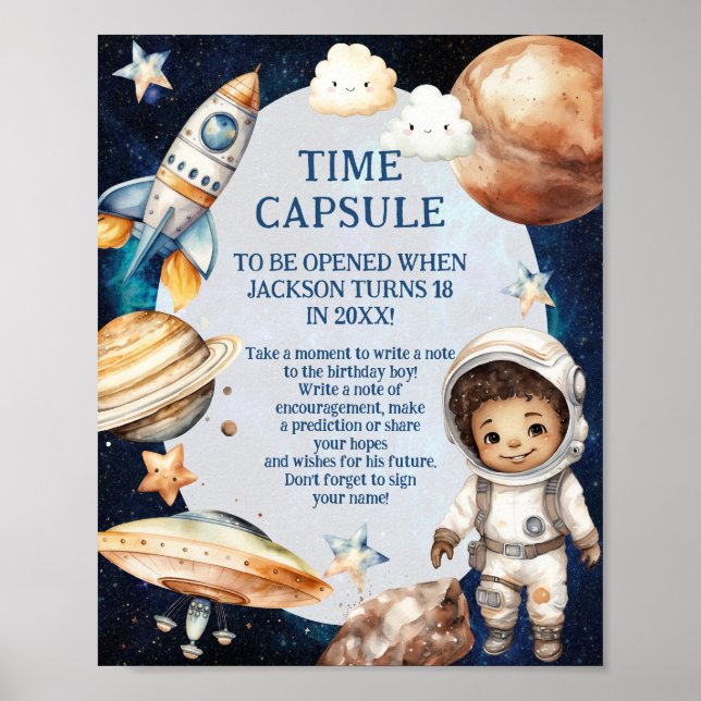 Erste Reise des Astronauten um die Sun Time Kapsel Poster (Vorne)