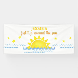 Erste Reise um das Sun Birthday Banner - Boho S