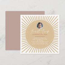 Erste Reise um das Sun Boho Foto 1. Geburtstag