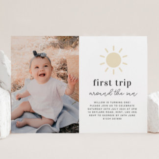 Erste Reise um das Sun Foto Einladung
