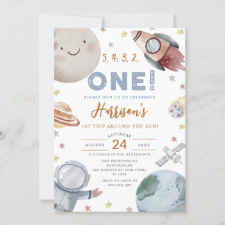 Erste Reise um den Sonnenraum 1. Geburtstag Einladung