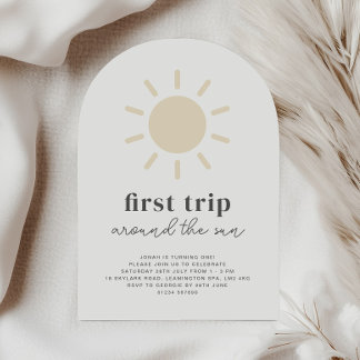 Erste Reise um den Sonnenstrahl zum Geburtstag Ein Einladung