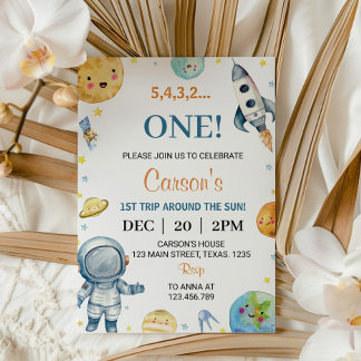 Erste Reise um den Sun Boy zum Geburtstag Einladun Einladung