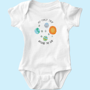 Erste Reise um die Blaue Planeten der Sonne zum Ge Baby Strampler