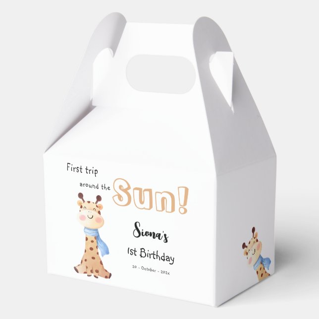 Erste Reise um die Niedliche Giraffe der Sonne Geb Geschenkschachtel (Rückseite)