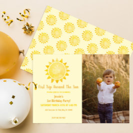 Erste Reise um die Party Einladung des Sun-Fotos