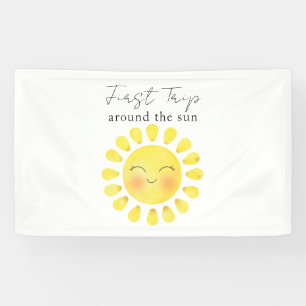 Erste Reise um die Sonne 1. Geburtstag Banner