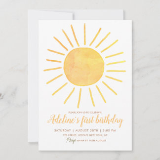 Erste Reise um die Sonne 1. Geburtstag Niedlich Einladung